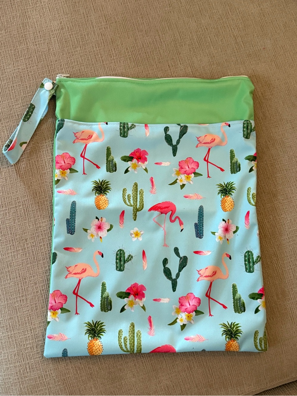 Tropical Flamingo Wet/Dry Bag with Wrist Strap